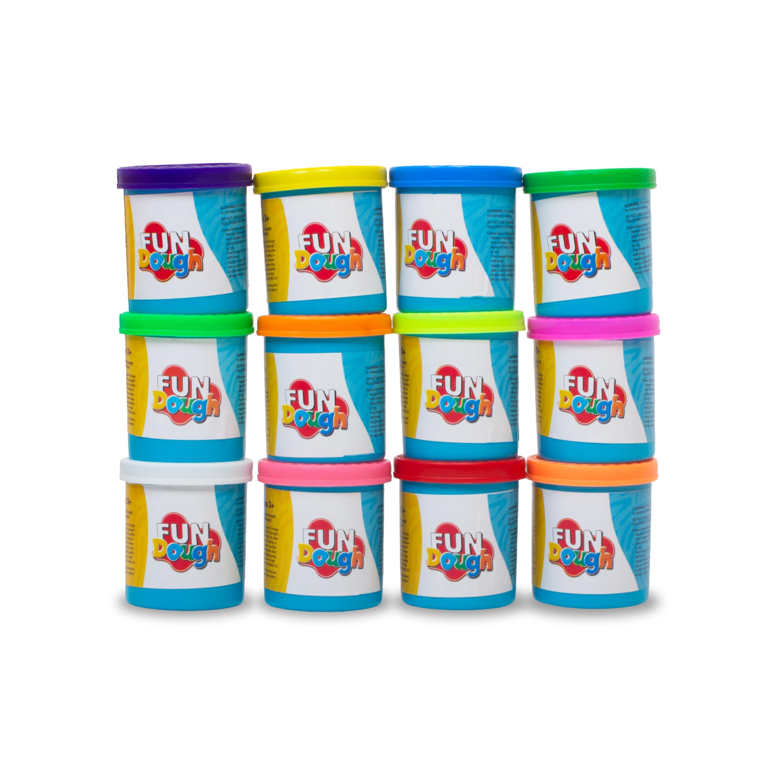 Fundough Funskool Box of Colours, Play Dough, Art and Craft Set for Kid, 12 Colorful Tubs of 50g Each (600g Total), Learning, Fun & Engaging, Multicolour, Gift Set for Kids, Age 3+ Years