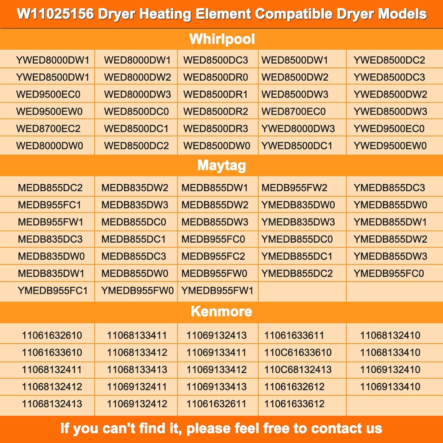 W11025156 W10608823 Dryer Heating Element 3 Wire Dual Coil Heating Element Assembly Compatible with Whirlpool Kenmore maytag Bravo XL Dryer, Replace 4461512 EAP11770230 PS11770230 AP6037386 by Cenipar