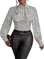 Vista 13 de Vrtige Camisa de mujer elegante con cuello de lazo, manga larga, blusa para la oficina