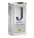 Jordan Olivenöl - Natives Olivenöl Extra von der griechischen Insel Lesbos-traditionelle Handernte -Kaltextraktion am Tag der Ernte -Kanister im traditionellen Retro-Design mit Ausgießer, 1Liter 1 l (1er Pack) 1000.0
