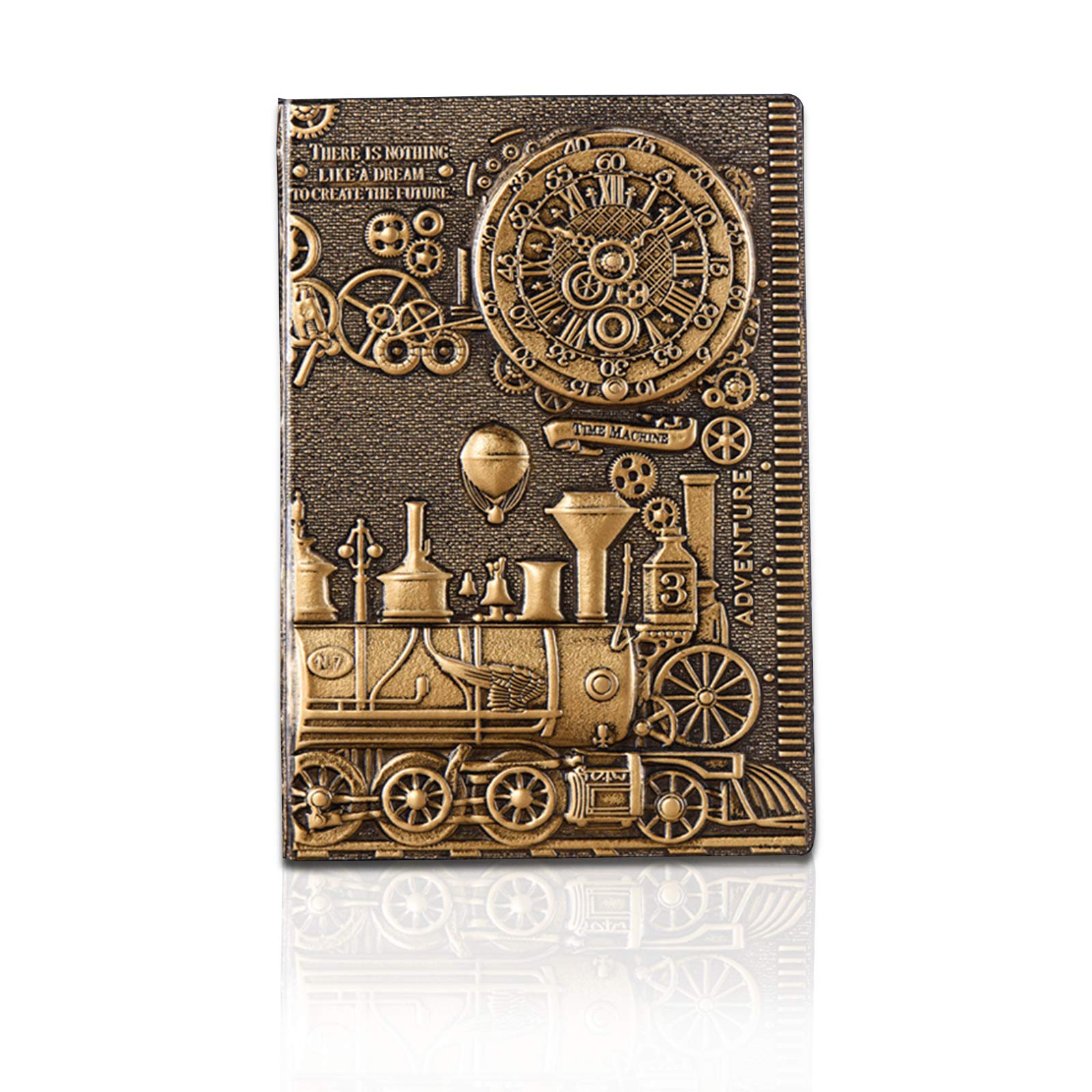 A5 Taccuino Impermeabile Diario Di Viaggio Retrò Bloc Notes Quaderno PU Classico in Rilievo Journal per Uomo Donna Alunno Personale Regalo 100 Fogli 21.5x14.5 CM