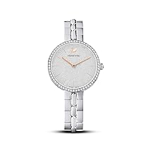 Swarovski Cosmopolitan Orologio, con CristalliSwarovski e Bracciale di Metallo in Acciaio Inossidabile, Meccanismo al Quarzo, Tono Argentato