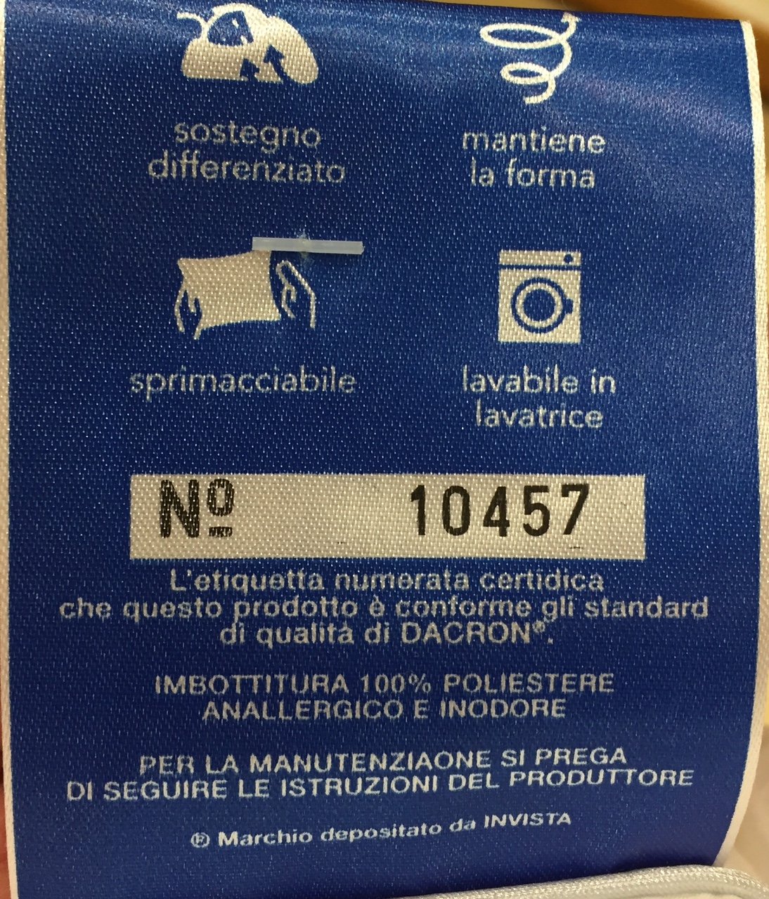 Guanciale Cuscino innovativo Demaflex art. Parigi agr con sostegno cervicale certificato misura cm. 50x80
