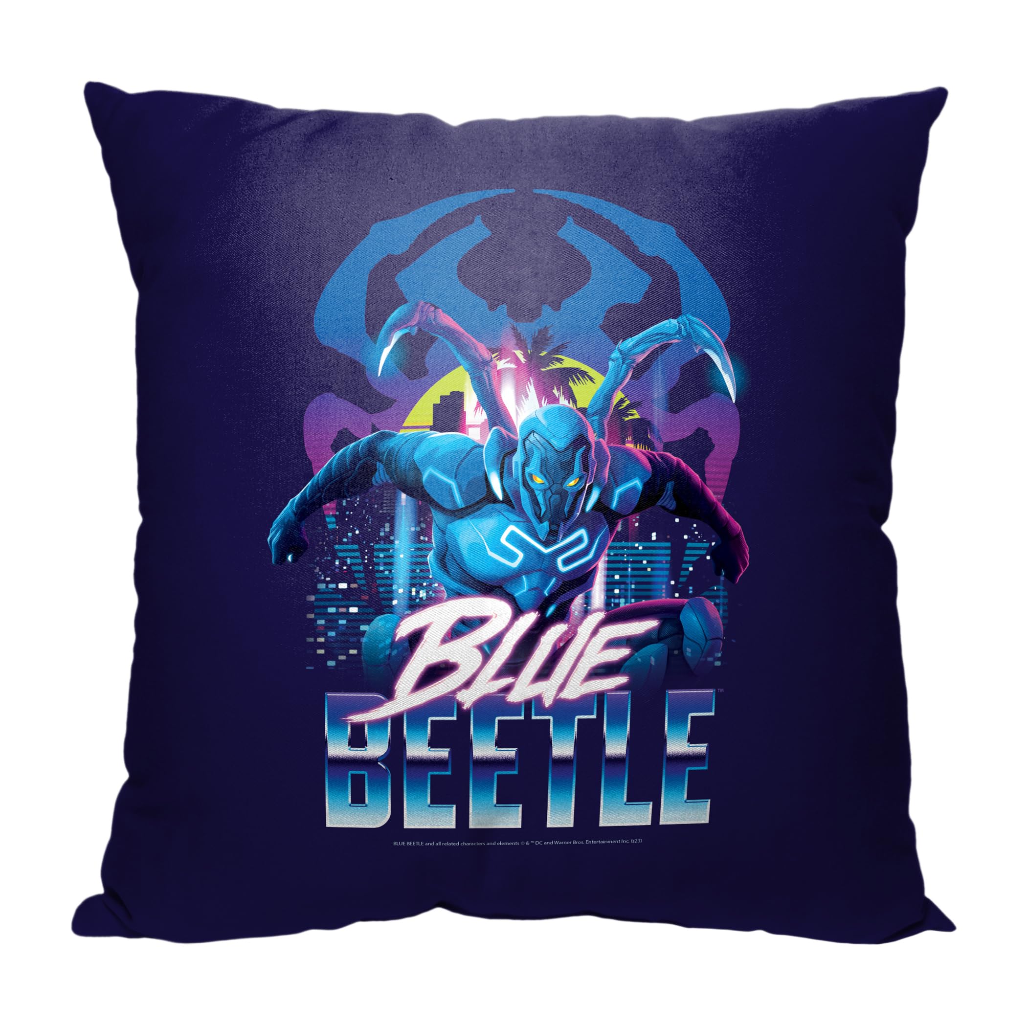 Northwest DC-Blue Beetle Pillow, 18" x 18", Unpredictable Power