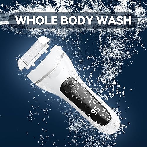 Vista 2 de Wea&Hea Removedor eléctrico de callos para pies, kit de pedicura profesional 17 en 1 con 3 cabezales de rodillo, lima de pie recargable e