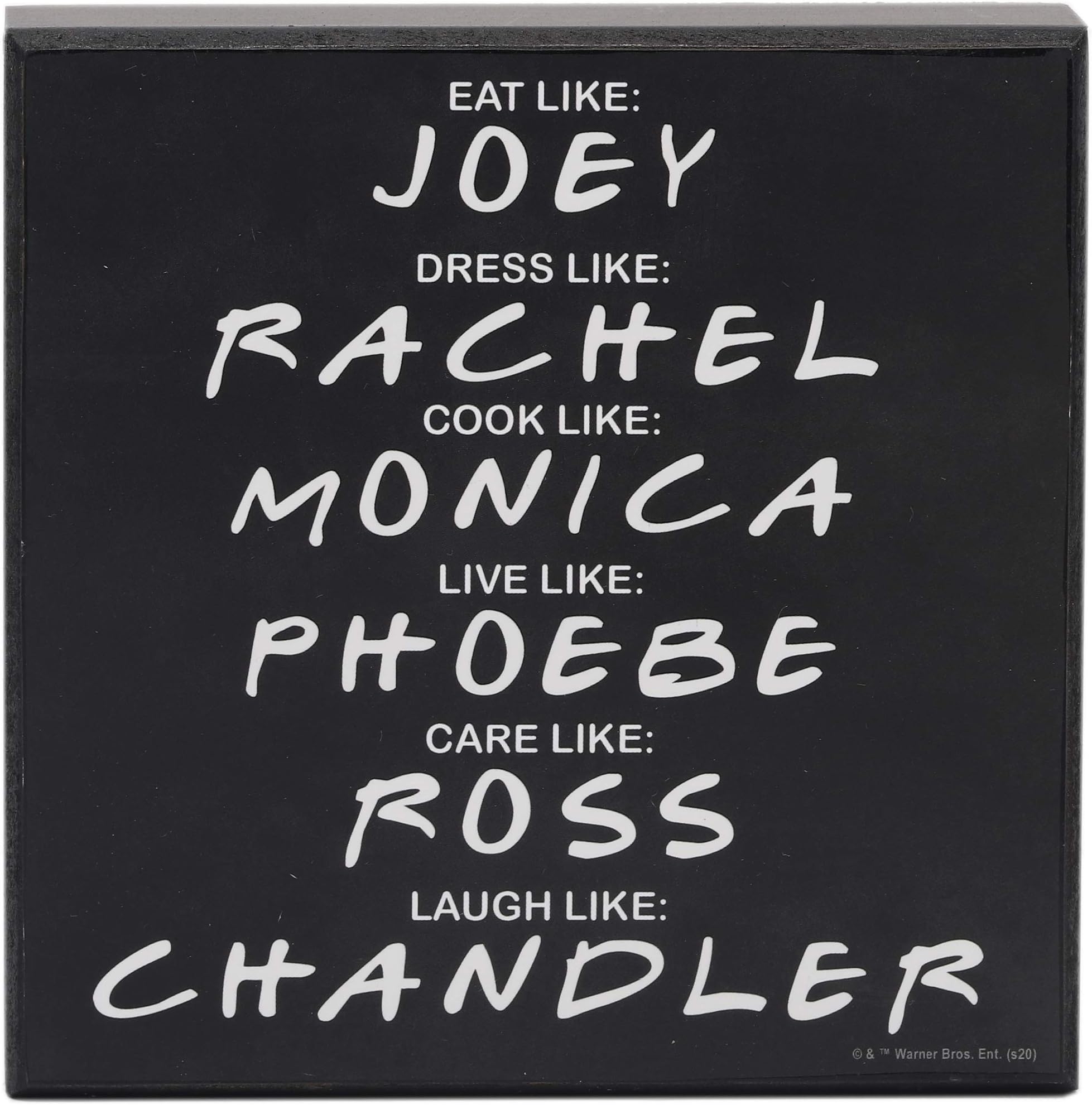 Open Road Brands Friends The TV Series Character Names Wood Block Decor