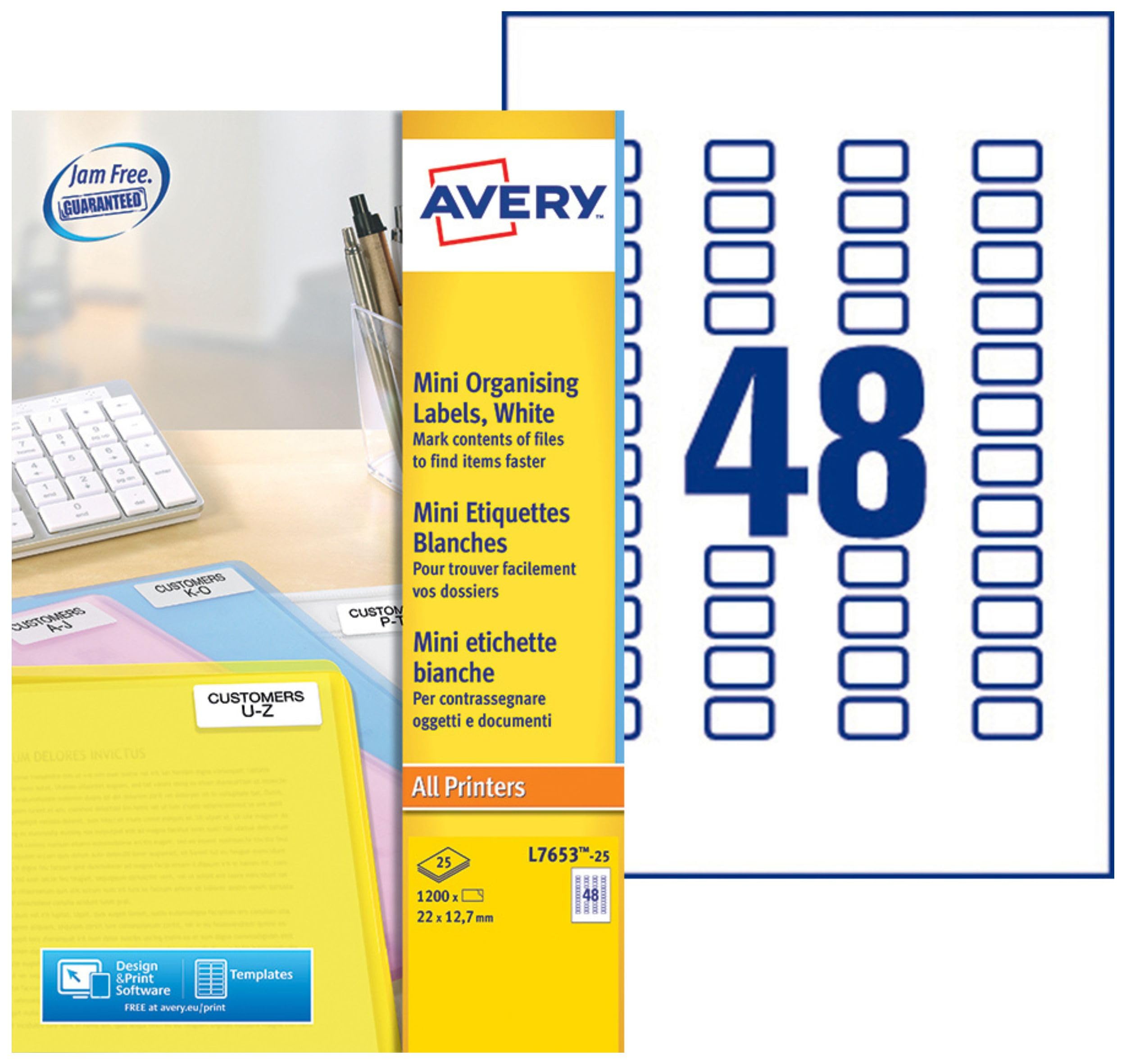 Laser Labels-Avery Zweckform 22 x 12.7 MM