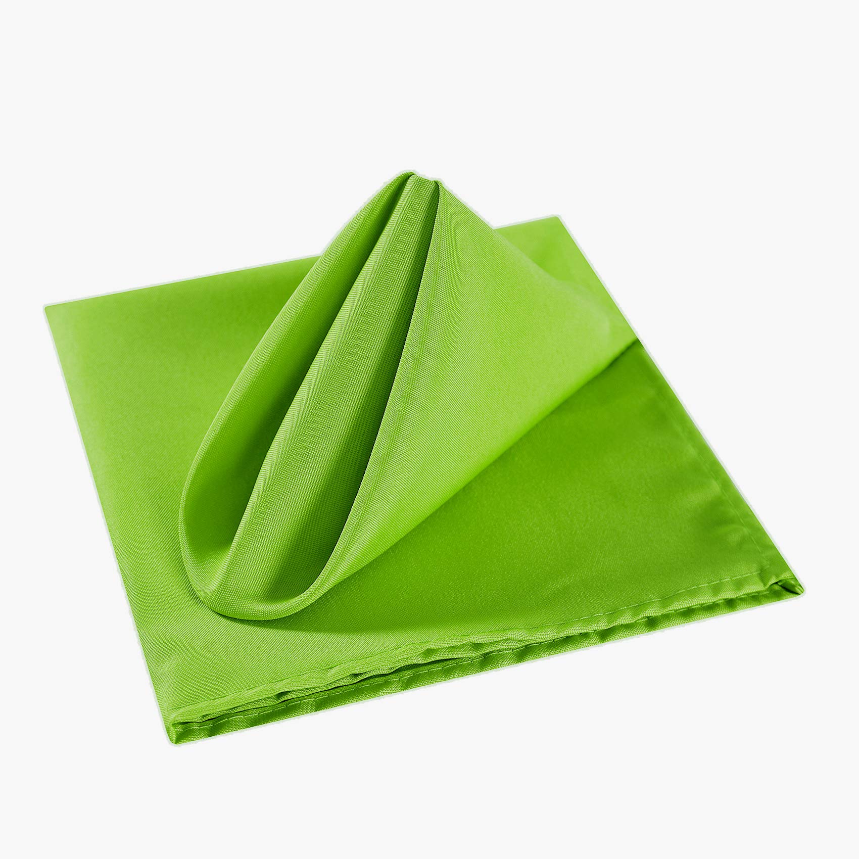 Cupuamon Servilletas de tela de 43 x 43 cm, lavables de poliéster, servilletas de mesa suaves para bodas, fiestas, comedores (verde manzana, 50 unidades)