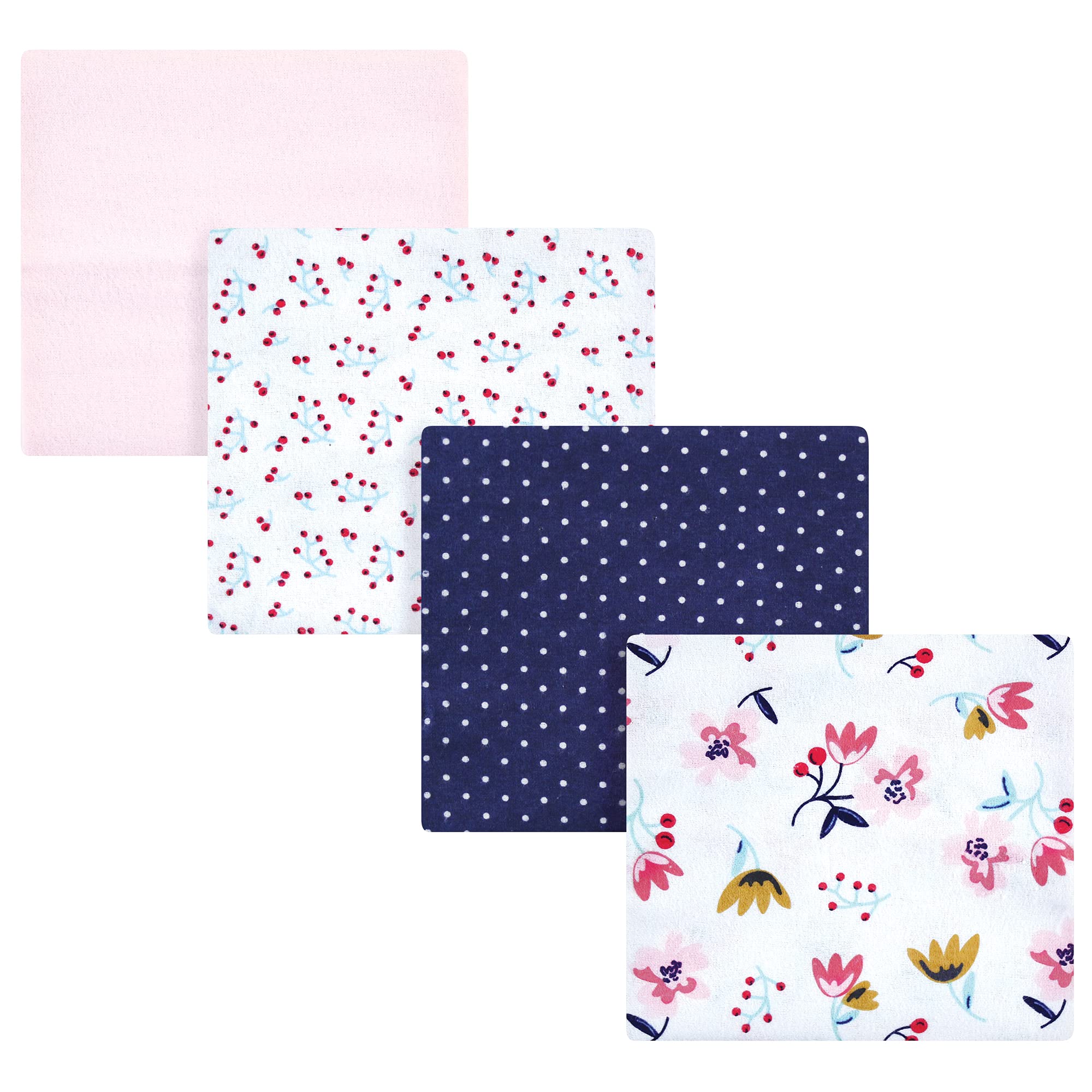 Hudson Baby Unisex Baby Cotton Flannel Receiving Blankets, Fall Flowers, One Size