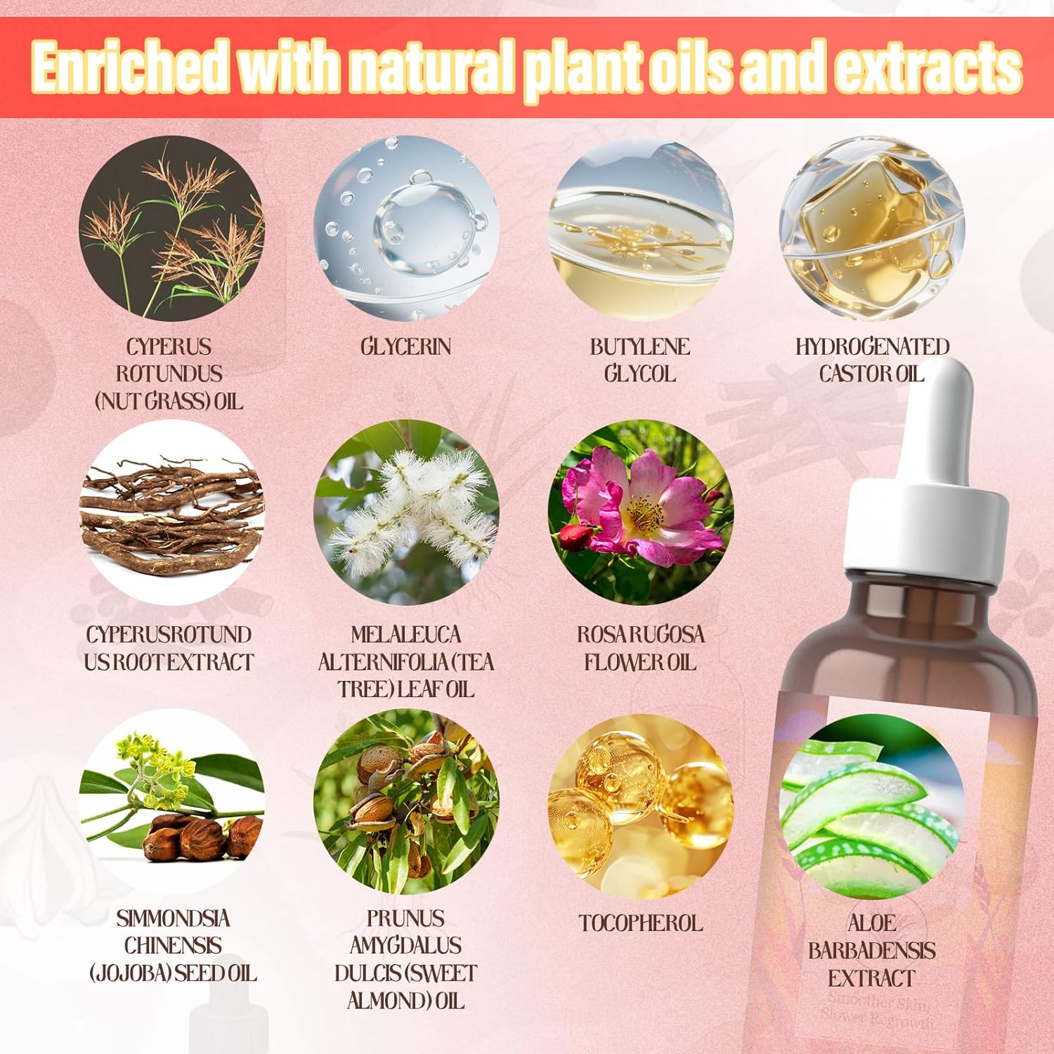 60ML-Cyperus Rotundus Oil for Hair Removal, Natural Cyperus Rotundus Oil, Reduces B... - Image 3