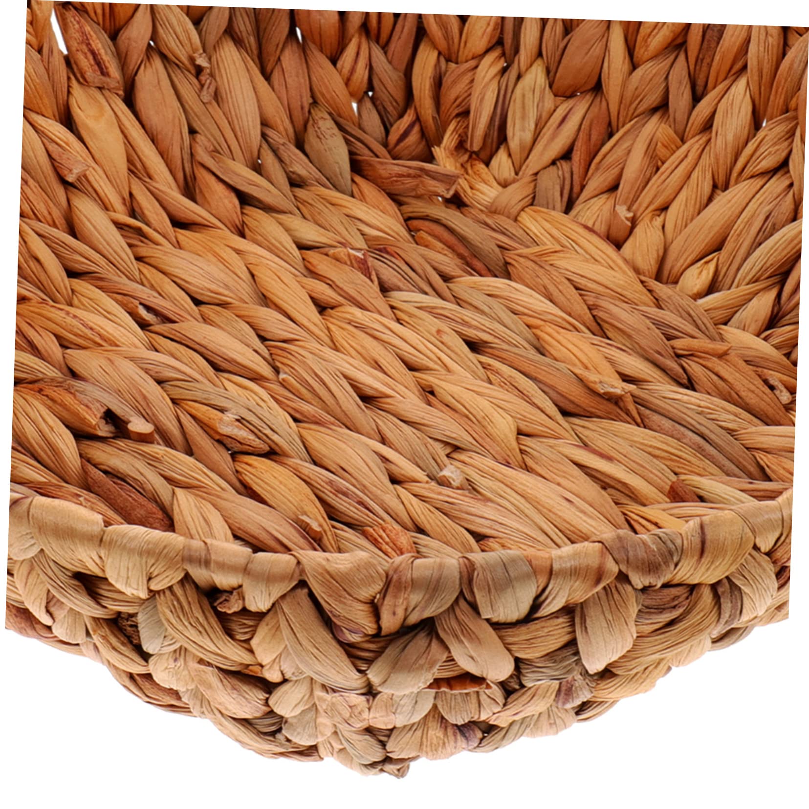 Cabilock Boodschappenmand, rotan rieten mand met handvat, gevlochten mand, opbergmand, rieten mand, draagmand, groentemand, douchemand voor keuken, fruit, levensmiddelen, opslag, L, 39 x 36 x 16,5 cm