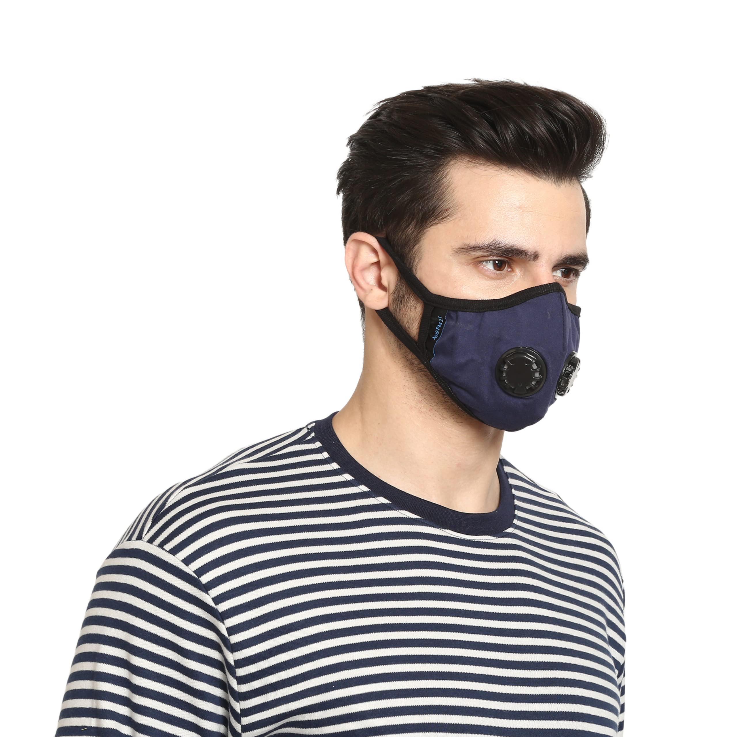 Military Grade N99 Anti Pollution Reusable & Washable Face Mask Without Replaceable Filters Two Valves For Adults-image-34