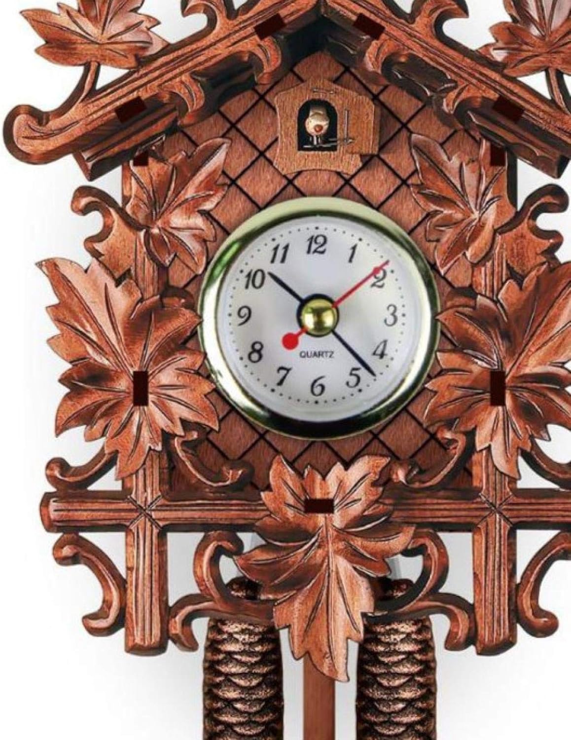 Wall Clock,Wall Clock Black Forest Cuckoo Clock Retro Nordic Style Wooden Cuckoo Wall Alarm Clock Home Decoration Accessories for Living Room CM010