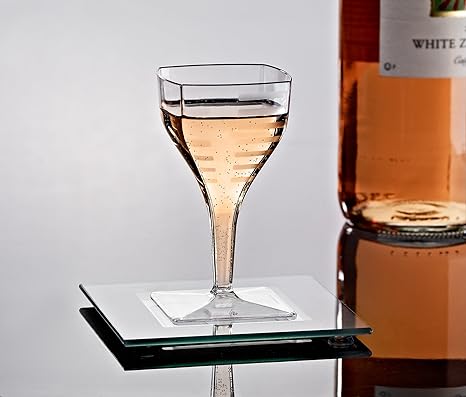 Square plastic wine glasses Clearance
