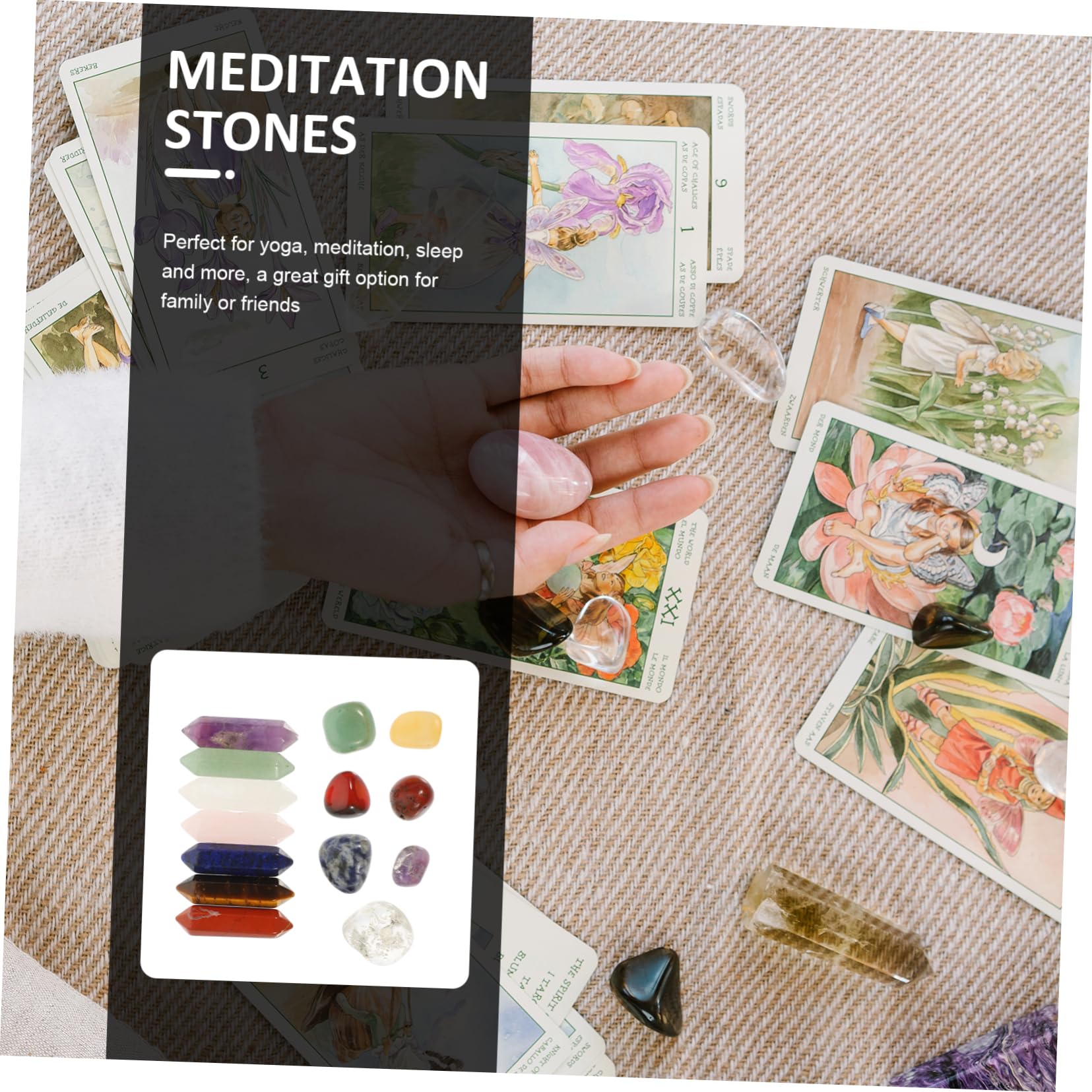VALICLUD 3 Sätze Kristallyogastein Kristalle Herstellung Quarz Für Bastelset Steine Bunte Steine Steinverzierungen Hausbedarf Meditationsornament Naturstein 14 Stück * 3