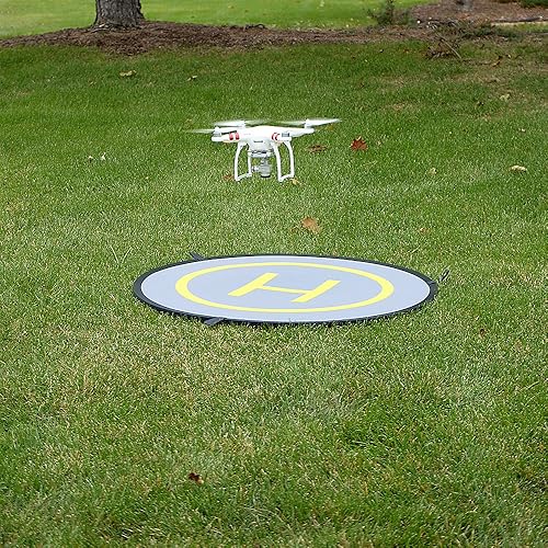 Miniatura 5 de Fotodiox Almohadilla de lanzamiento plegable de 42 pulgadas, delantal de aterrizaje portátil de plegado rápido para RC Drone Quadcopter y