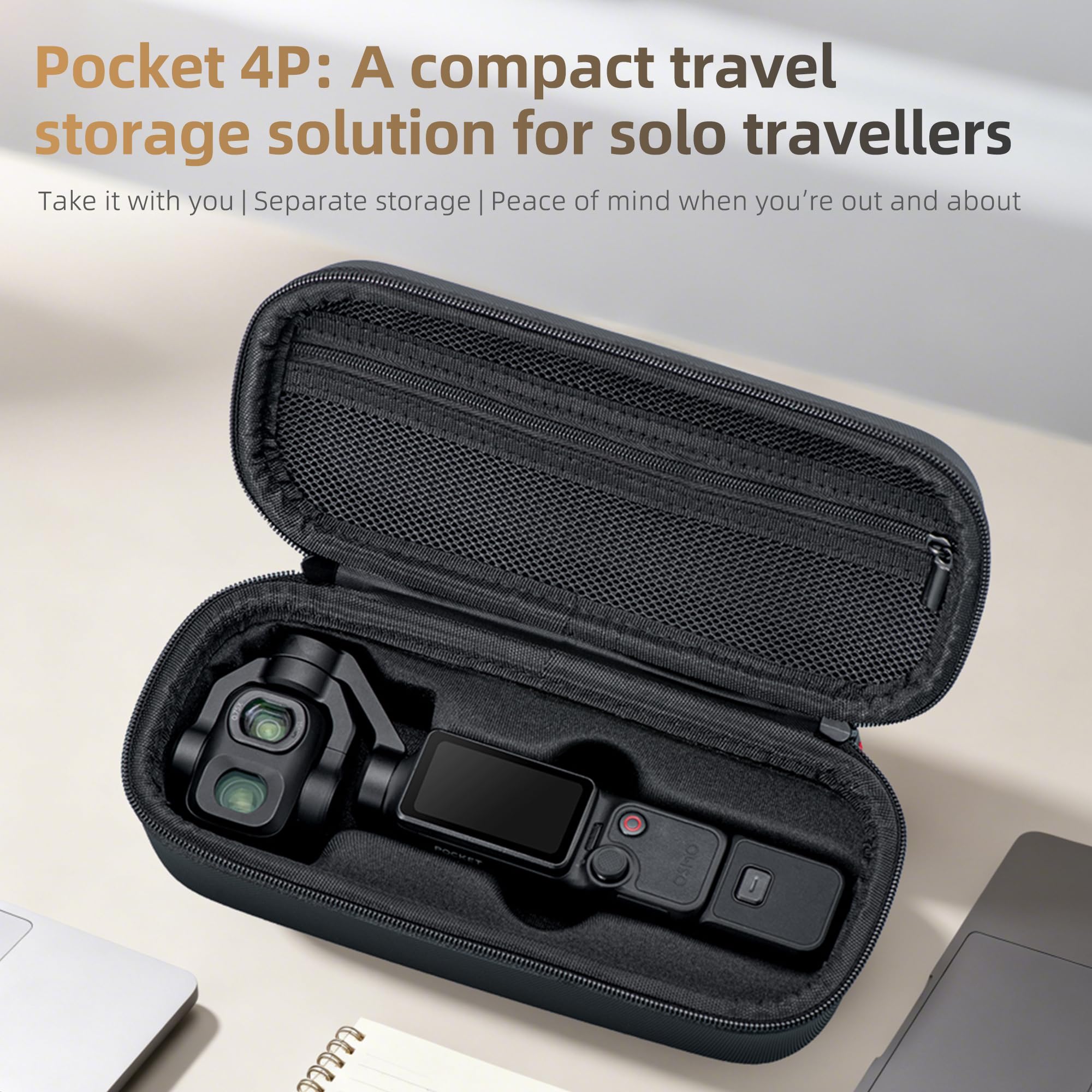 Amazon | DJI Osmo Pocket 4P 用 収納ケース 小型 PU 防水 収納バッグ