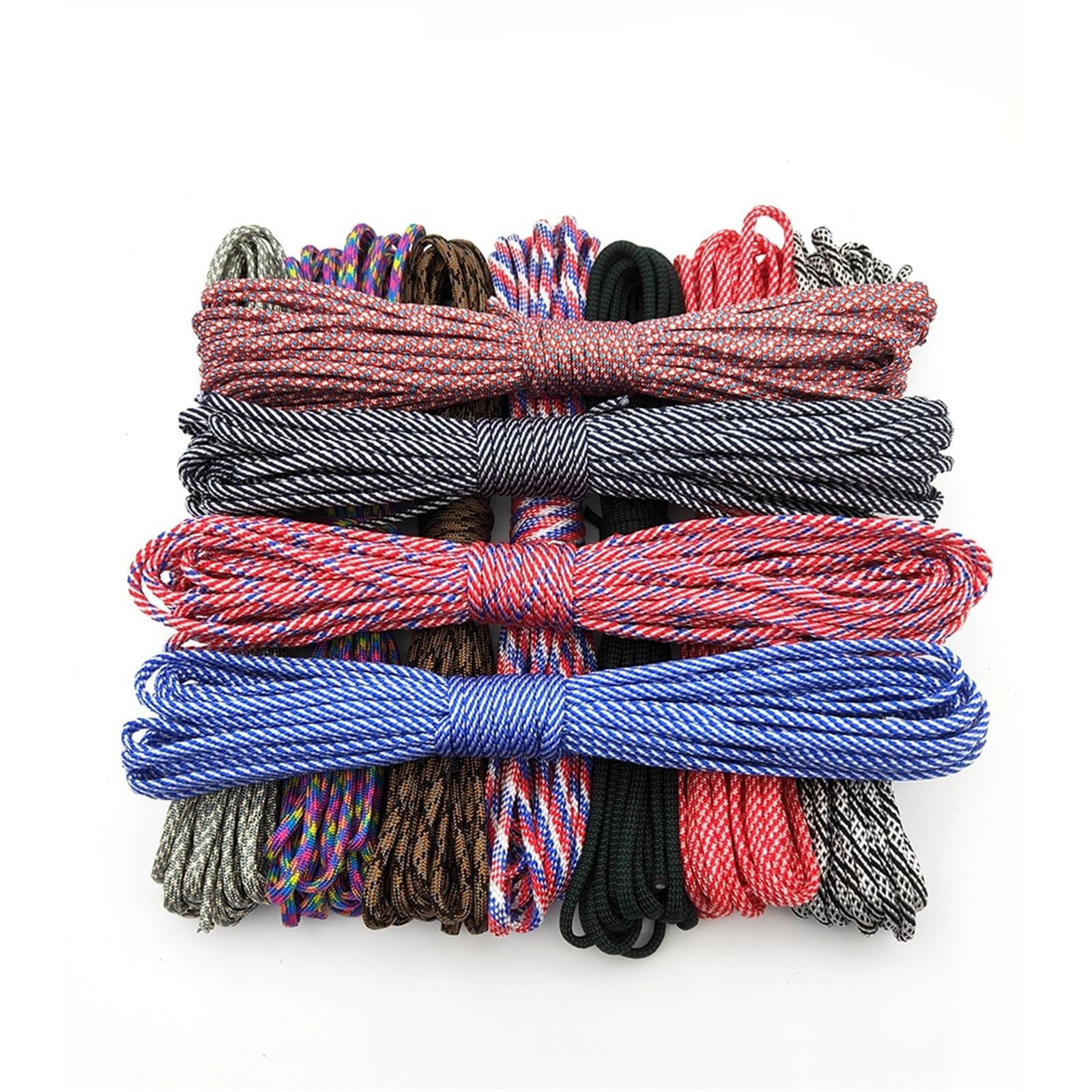 Paracord, 550 Lina Linka spadochronowa Smycz Namiot Guyline 7 splotów 100FT Do uprawiania turystyki pieszej Kemping (117,5 metrów)