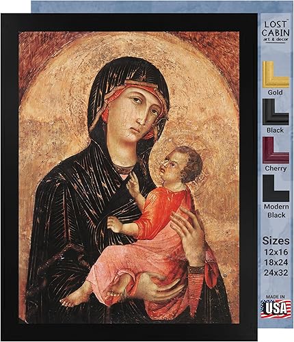 Madonna y el niño de la cabaña perdida de Duccio di Buoninsegna  Impresión sin marco  Reproducción de pinturas de obras de arte finas  Póster