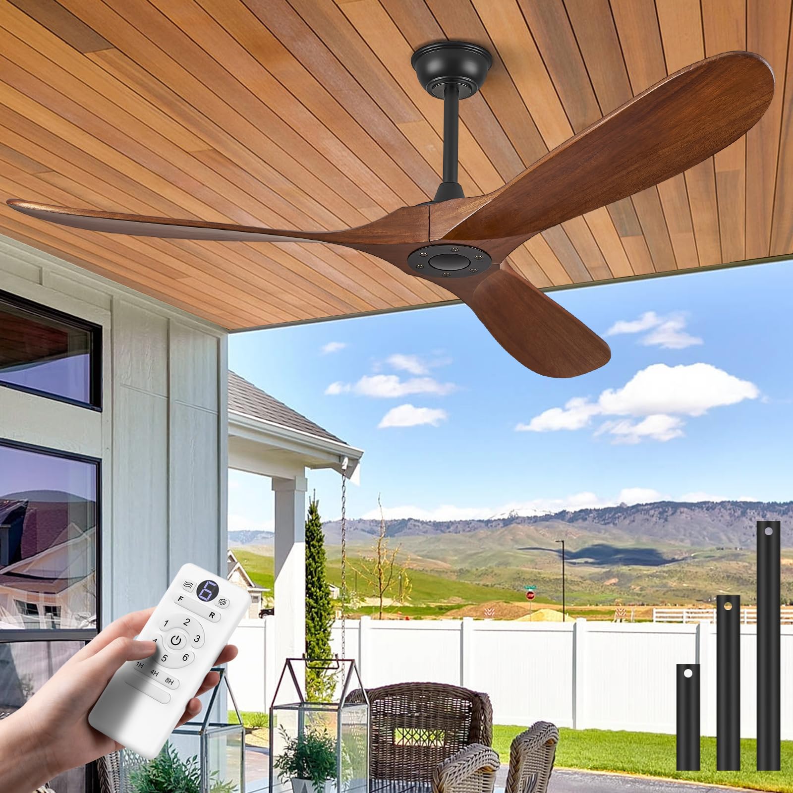 ABZ 52 Solid Wood Ceiling Fan