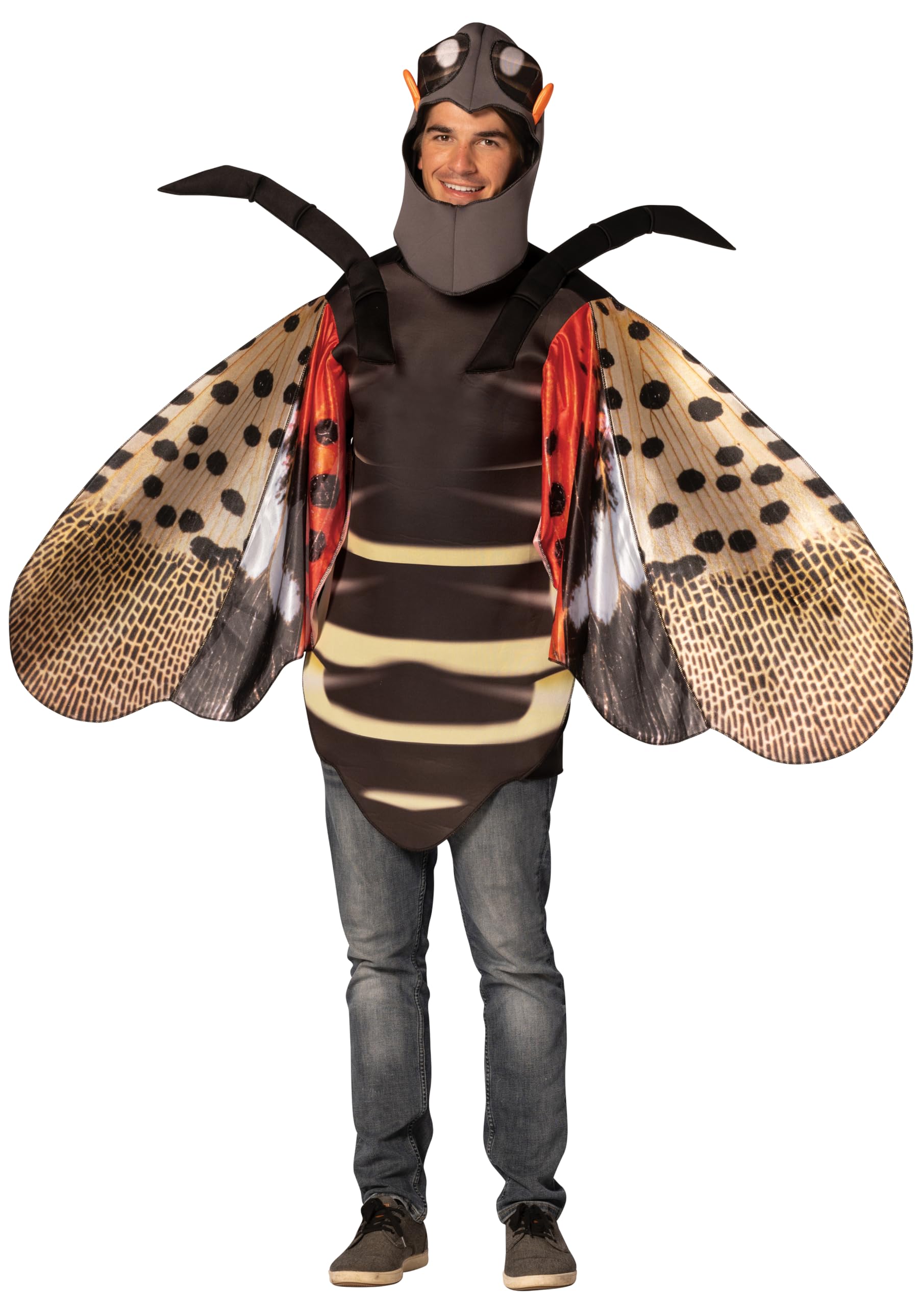 Rasta Imposta Lanternfly Fly Insect Bug Halloween Costume, Women and Men, Adult One Size