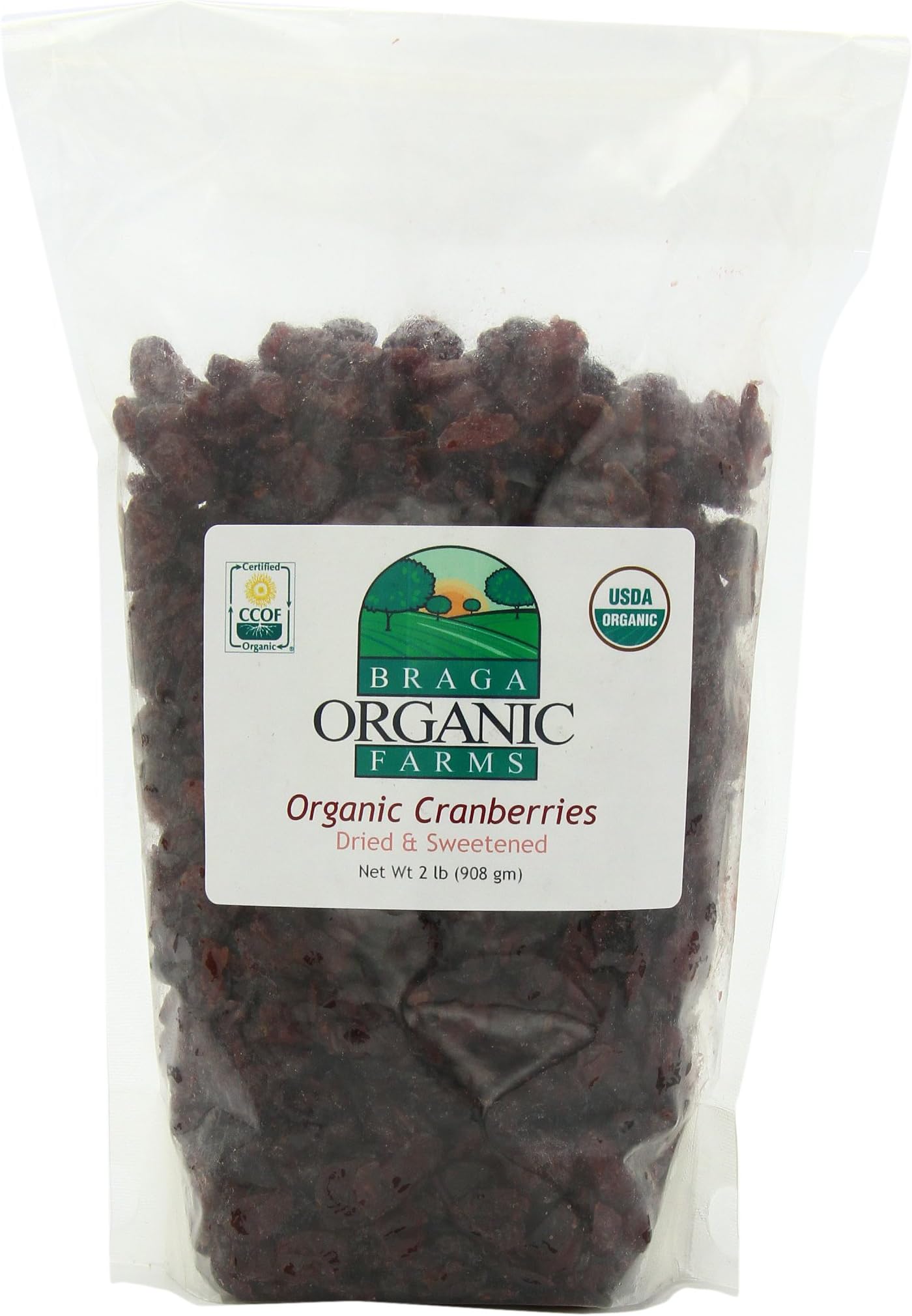 Braga Organic Farms Organic Dried Cranberries 2 lb. bag