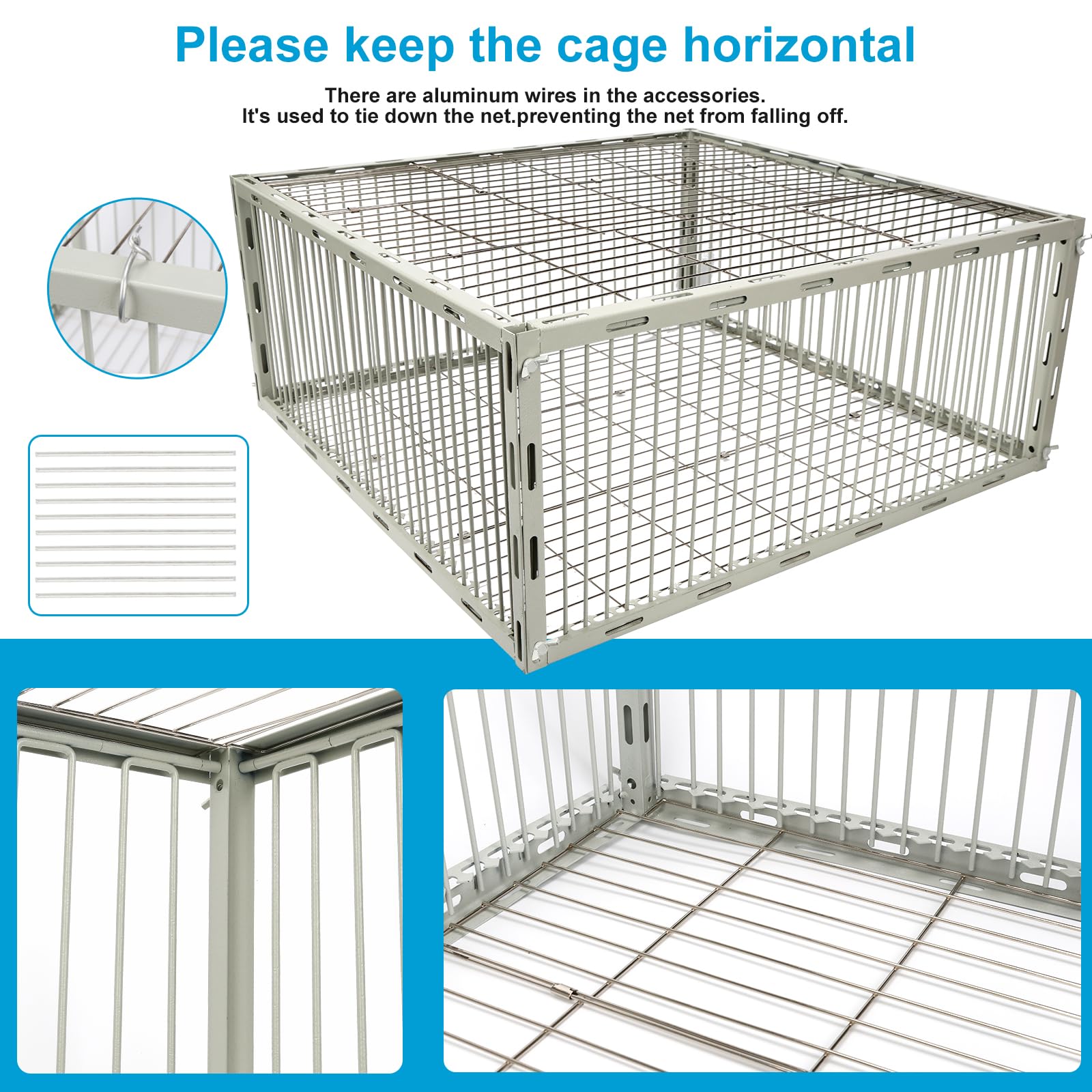 Jaula de trampa para palomas con diseño a prueba de escape, jaula de trampa automática para palomas y pájaros pequeños, trampas para pájaros de múltiples capturas para la venta con pintura para