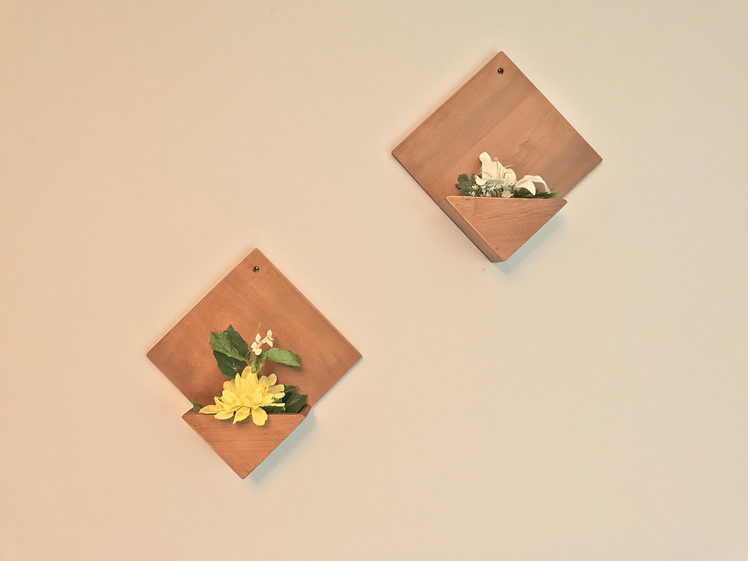 Rustic Wood Wall Planter