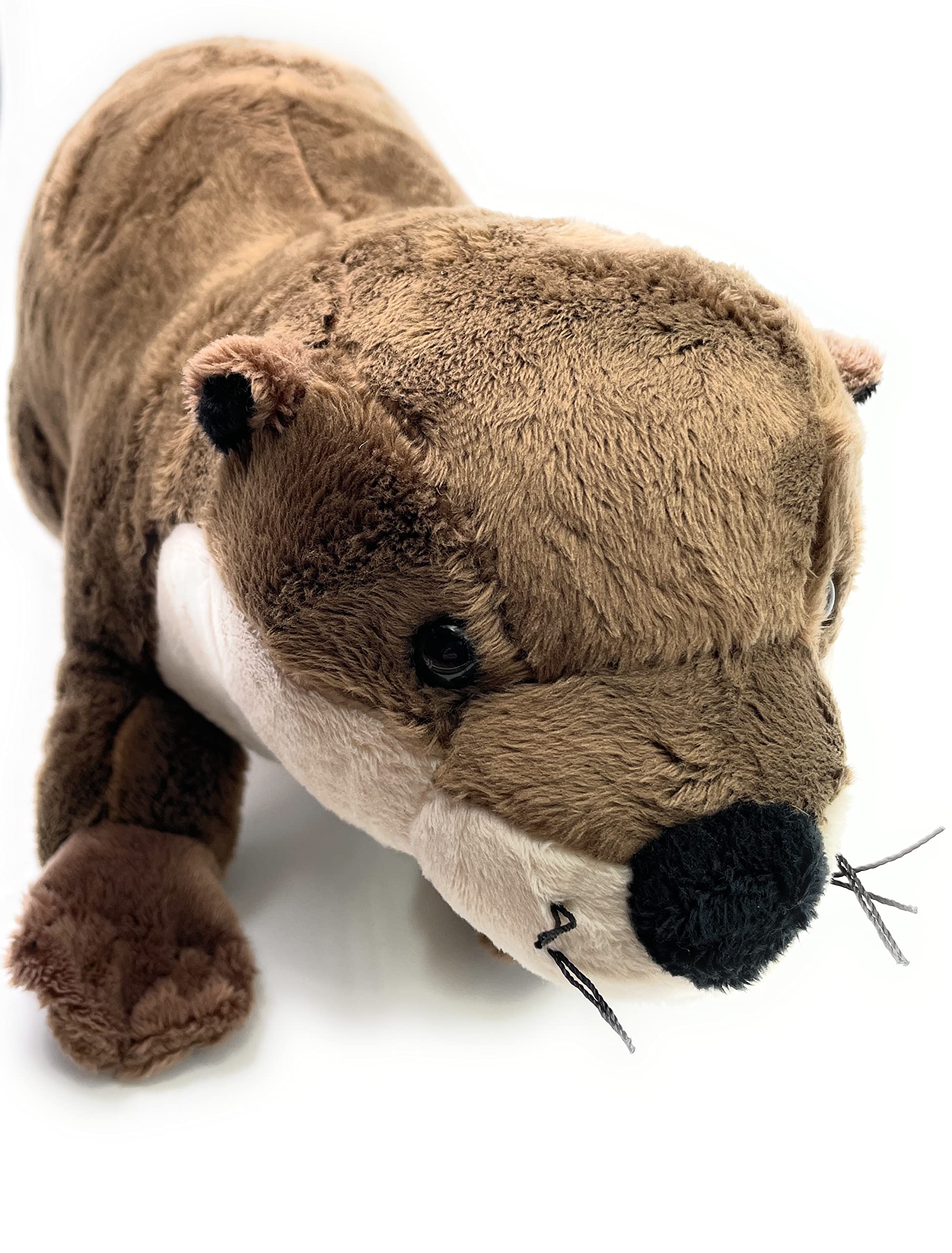 Peluche Loutre (Watermarder) Marron Debout 29 Cm - Doudou Animal Mignon Par Onwomania