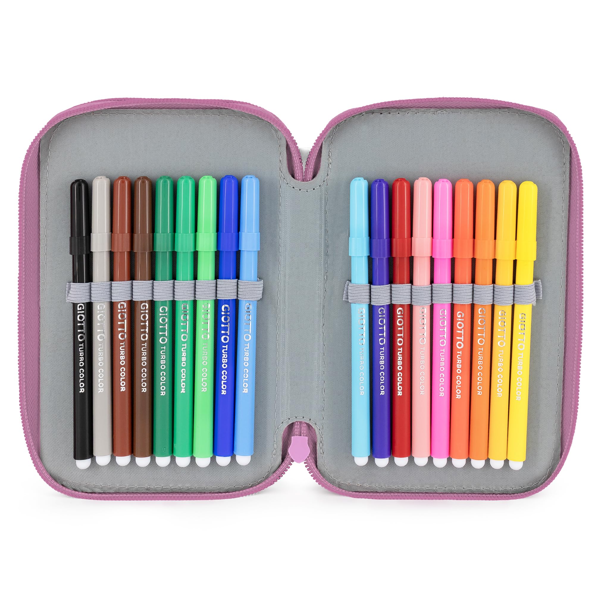 Clondo School Pack Completo Zaino Scuola Ergonomico 33x43x20 cm con Astuccio coordinato 3 Scomparti 46 Pezzi – Per Stitch Fan – Elementare e Regalo Bambina