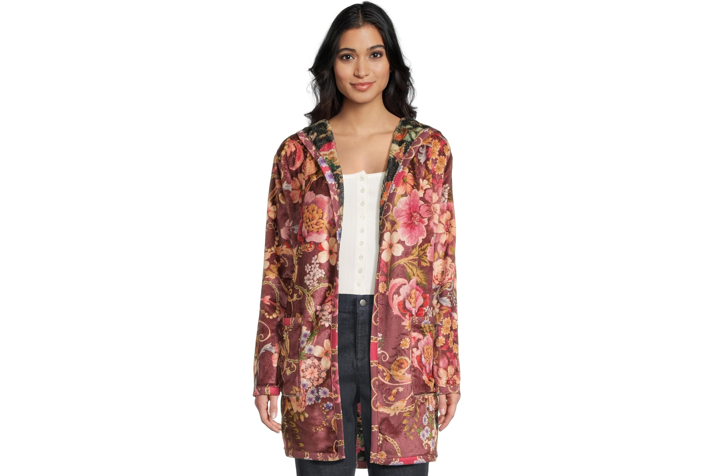 Johnny Was Joan Midi Sherpa Jacket (Reversible) - Rolanda