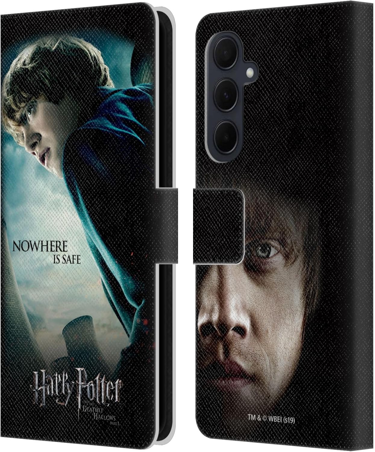 Head Case Designs Officially Licensed Harry Potter Ron Weasley Deathly Hallows VII Leather Wallet Case Compatible with Samsung Galaxy A35 5G