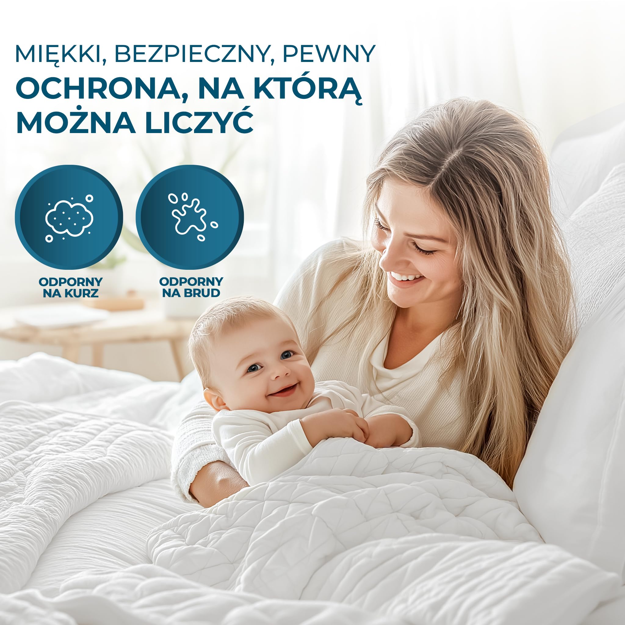 Utopia Bedding Wodoodporny Ochraniacz na Materac - 150 x 200 cm, Oddychający Pokrowiec na Materac Certyfikowany przez Oeko-Tex z Elastycznymi Paskami na Rogach, Ochrona przed Nietrzymaniem Moczu