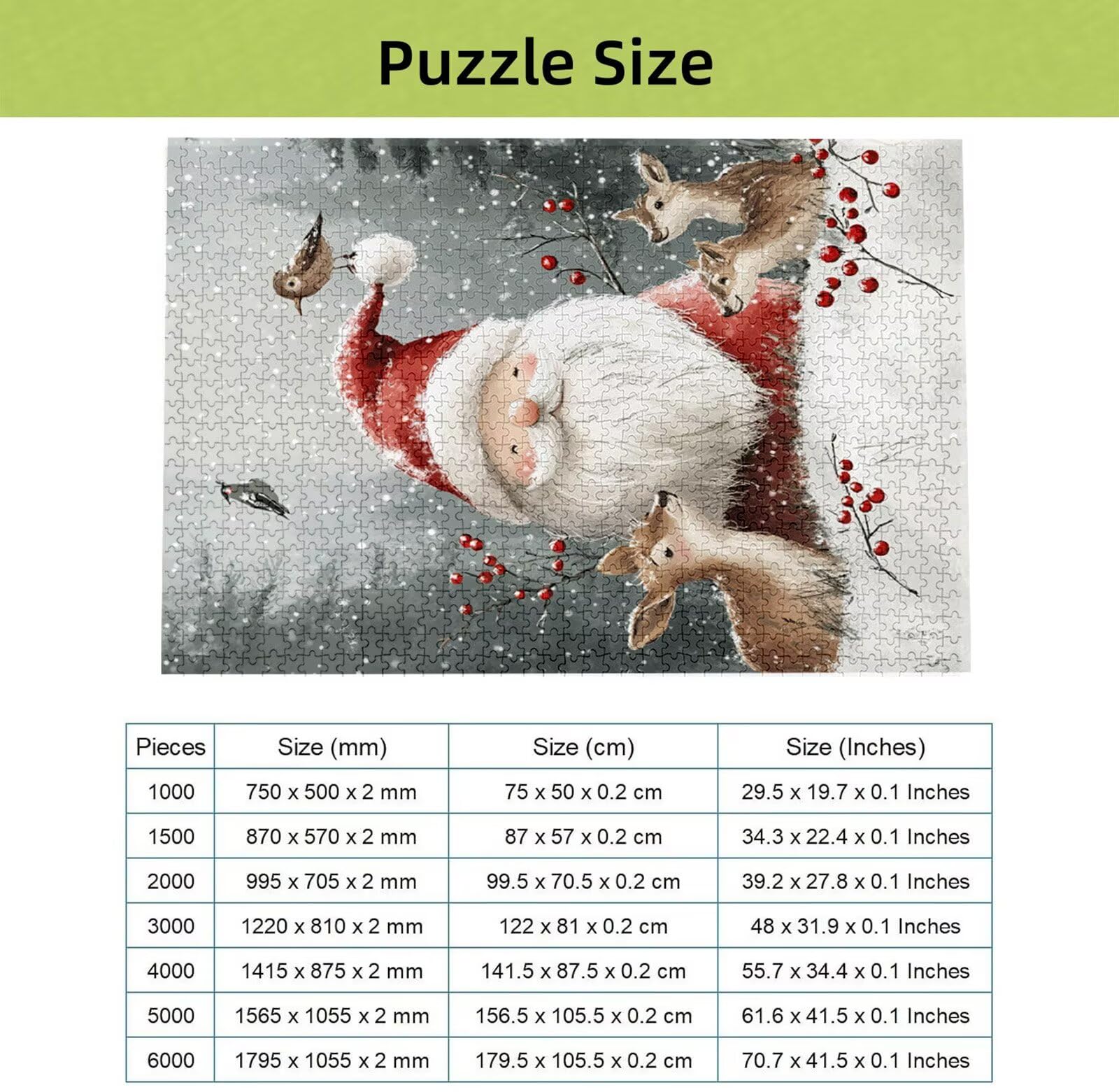 Puzzle Noël 3000 Pièces Adultes, Puzzle 3000 Pièces pour Adultes et Enfants à Partir de 14 Ans, Nain Puzzles Bois de Qualité Supérieure avec Une Boîte d'emballage Exquise, Cadeau Femme/Homme H-6605