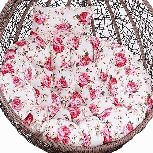 Cojín para silla de huevo solamente, reemplazo de cojín de asiento para silla de columpio colgante al aire libre, cojín grande grueso e hamaca con