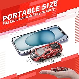KIDAMI Pull Back Cars for Kids, Die Cast Metal Toy Cars Playset with Door Openable, Vehicles Race Toys for Toddlers, Boys, Girls Educational Play (4 Pack)