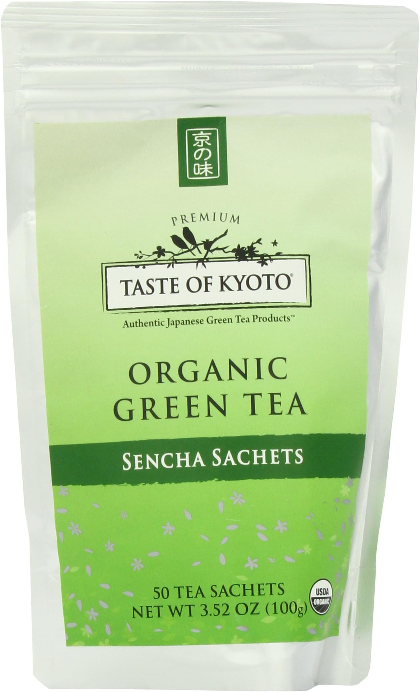 TASTE OF KYOTOSencha Green Tea Sachets, Bulk Premium, 50 CountUSDA Organic