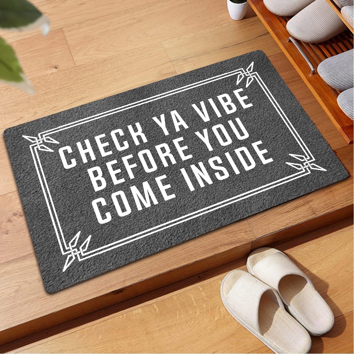 Funny Welcome Doormat for Entrance Way Indoor Front Porch Decor Anti-Slip Rubber Rugs Novelty Prank Gift Mats 23.7"(L) x 15.9"(W)