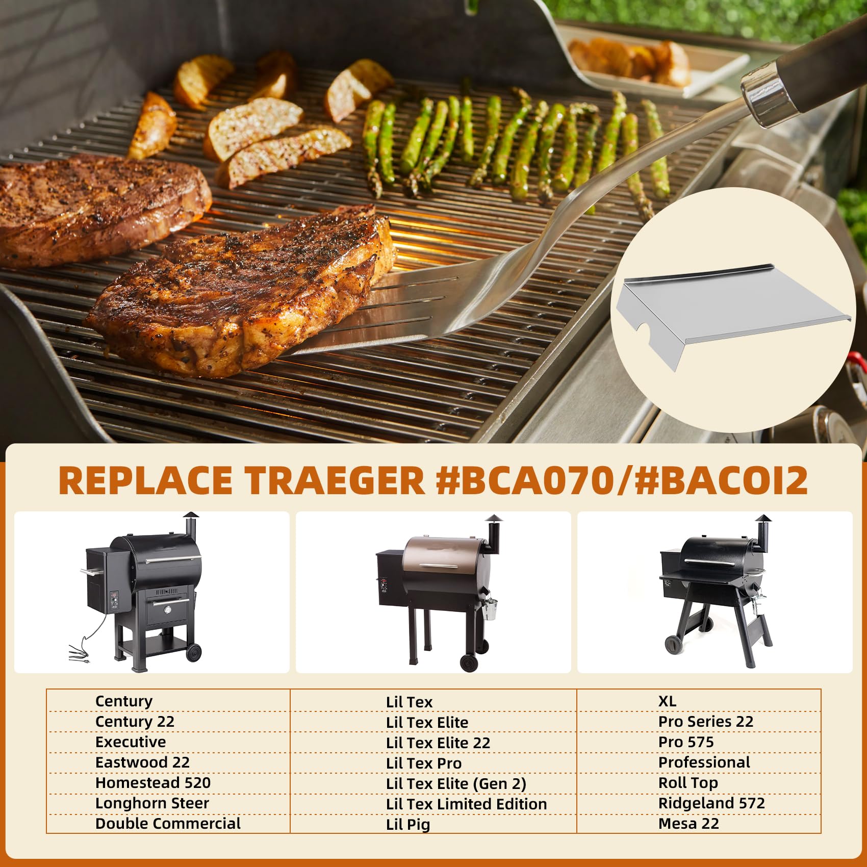 Amazon.com : Dozont 304 Stainless Steel Drip Tray for Traeger Pro