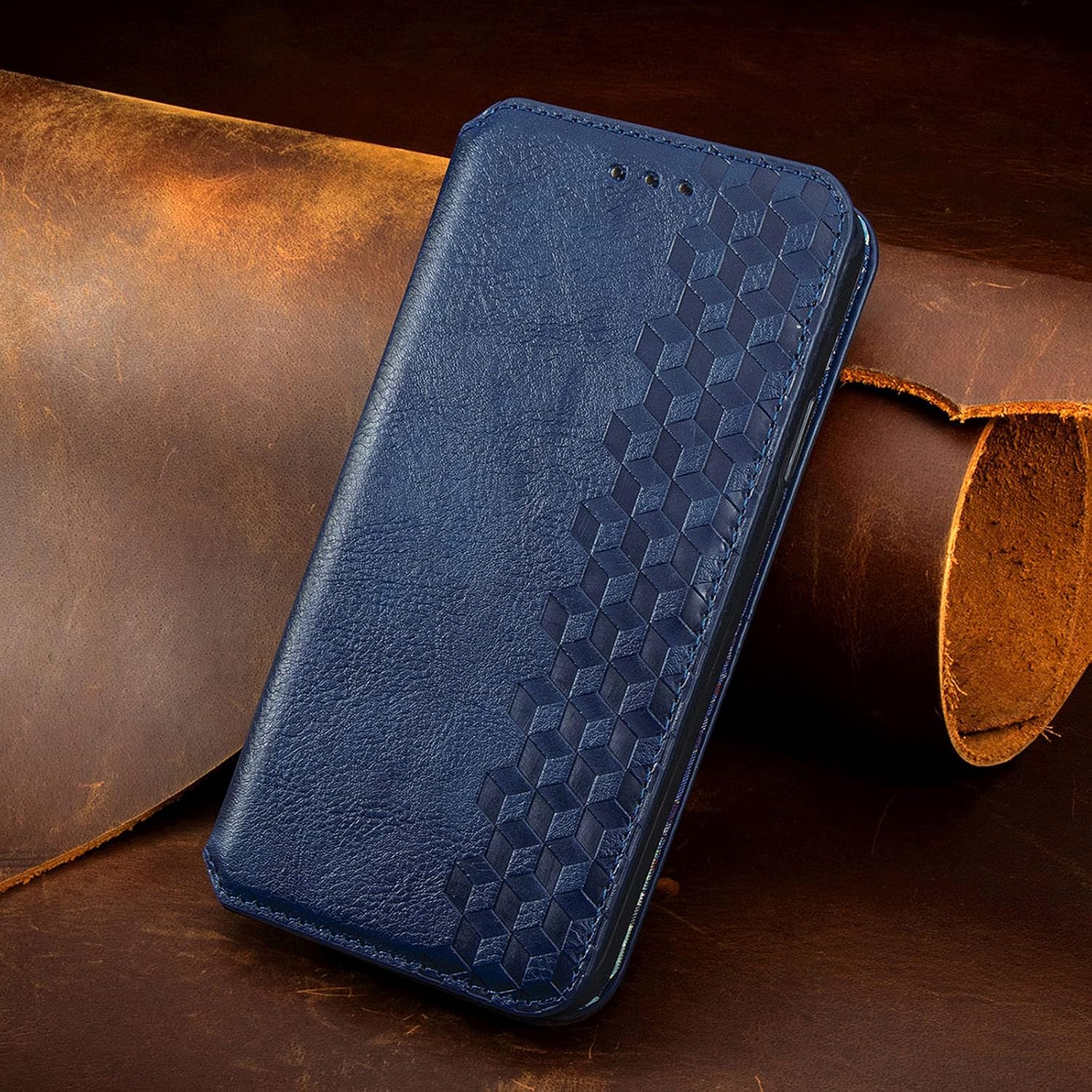 for Jitterbug Smart 3 Case Compatible for Lively Smart Phone Case Cover Premium Leather Soft TPU Card Slots Magnetic Kickstand Flip Wallet -Blue image 5
