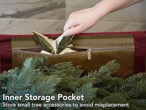Miniatura 8 de Covermates Keepsakes - Bolsa para árbol de Navidad, protección superior, correas de cincha, se adapta a árboles de hasta 9 a 11 pies, almacenamiento