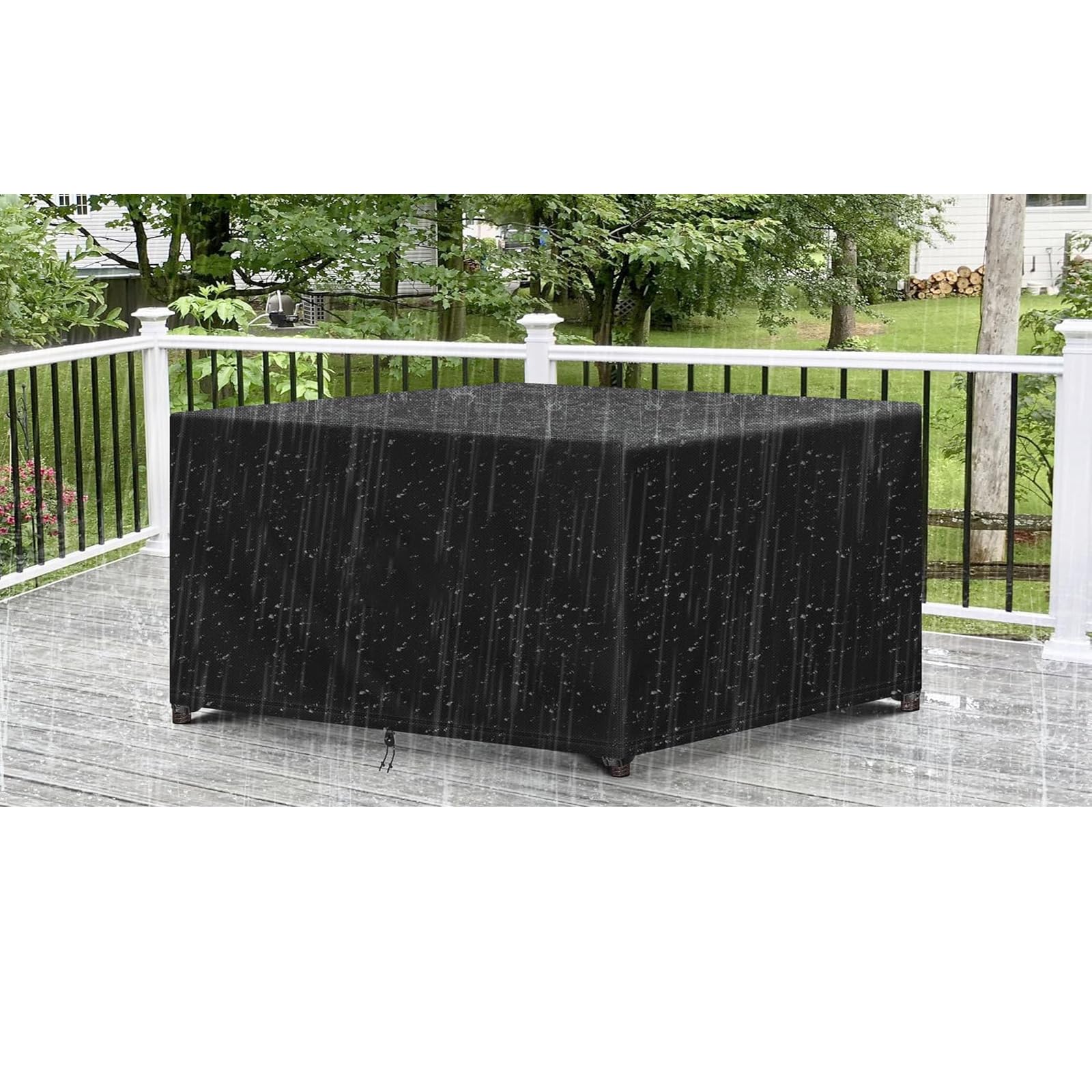 OOOXZO Patio Sofa set Covers Waterproof 60x60x80cm/LxBxH Garden Furniture Cover for Table & Chairs Windproof 600D Oxford Rattan Set Covers, UV and Tear Resistant