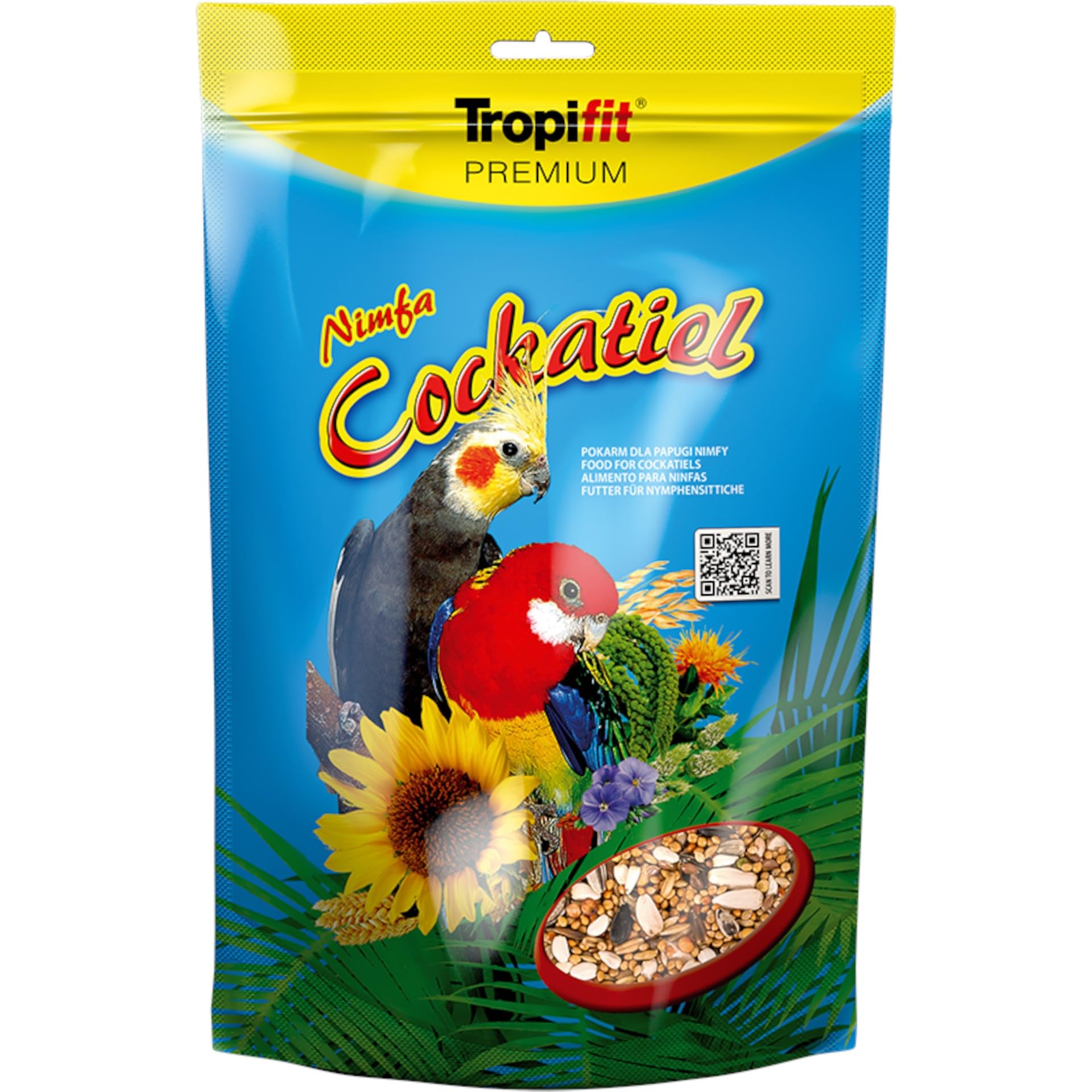 COCKATIEL 700g - Misto di granaglie e semi per cacatuidi e altri pappagalli di medie dimensioni