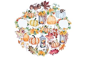 Navy Peony Premium Pumpkin Stickers (25 Pieces) | Waterproof Decals for Laptops...