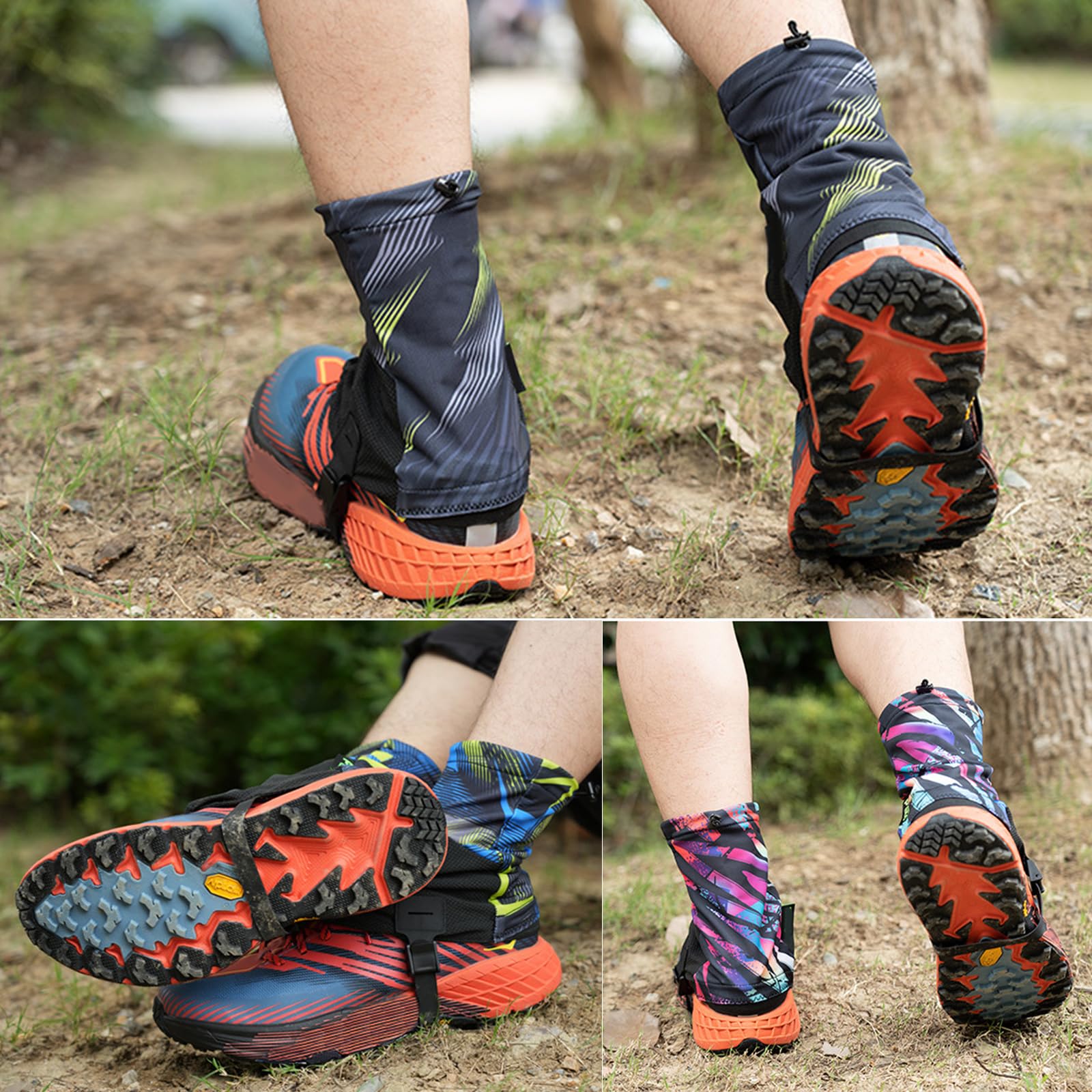 Guêtres de randonnée d'extérieur basses pour chaussures de protection respirantes pour la course à pied, la randonnée, les courses de sentier