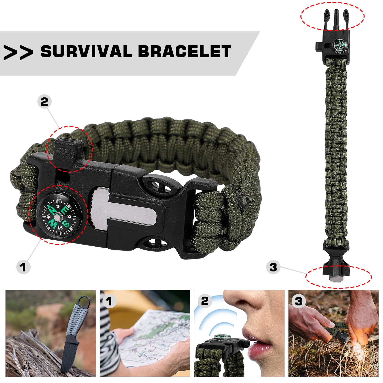 Kit de herramientas de púas de roca geólogo de 26 onzas, pala plegable multiherramienta de 12 pulgadas, pulsera de supervivencia, gafas de seguridad, guantes de lupa para perseguir, minería de oro