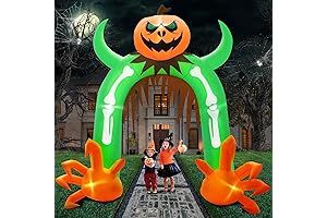 9FT Tall Halloween Inflatable Arch with Jack-O-Lantern Reaper