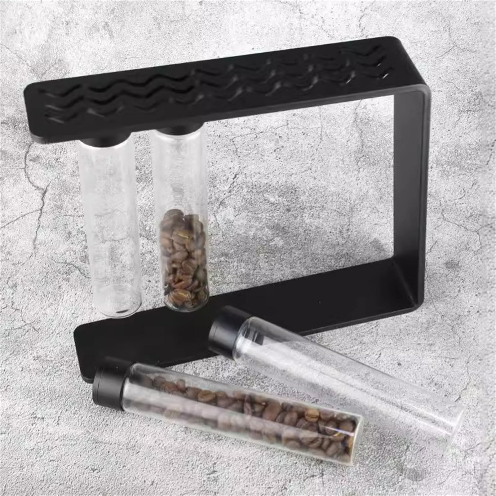 Glasorganizer, Röhren, Kaffee-Rohrregal, Einzeldosis, Bohnenbehälter, Kaffeezubehör, Glas