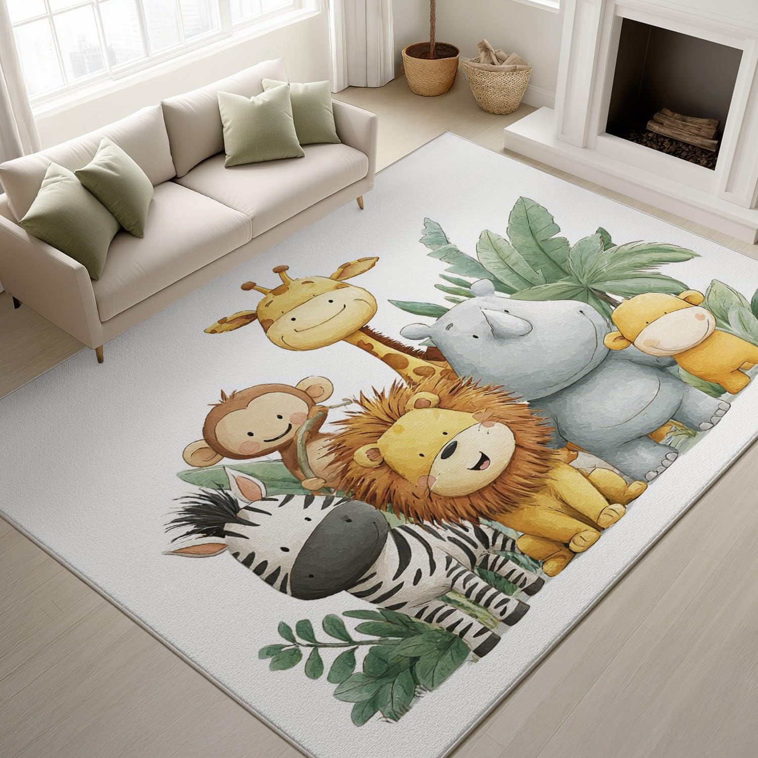 Tapis de cuisine imprimé singe pour entrée et chambre d'enfant