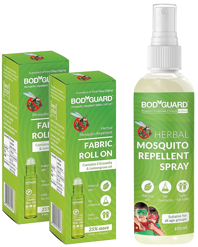 Bodyguard Fabric Roll On For Mosquito Repellent - 10 Ml, Pack Of 2 ...